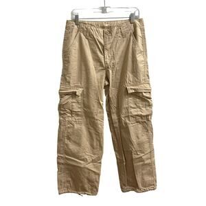 Levi's '94 Baggy Cargo Pants Womens 29x30 Khaki Tan Wide Leg Loose Fit White Tab